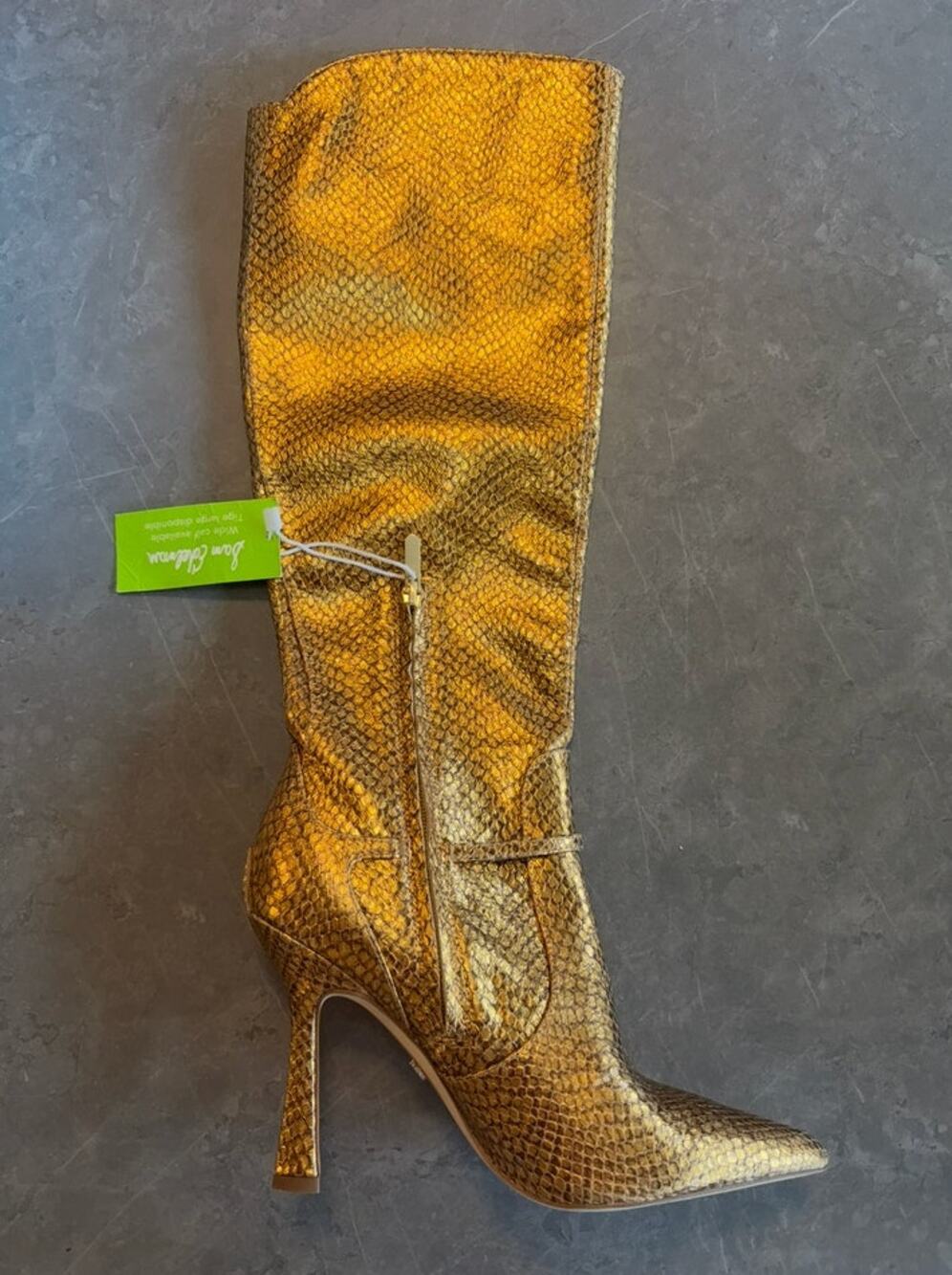 Sam Edelman Elia Knee High Boots Gold - Women's Size US 7
